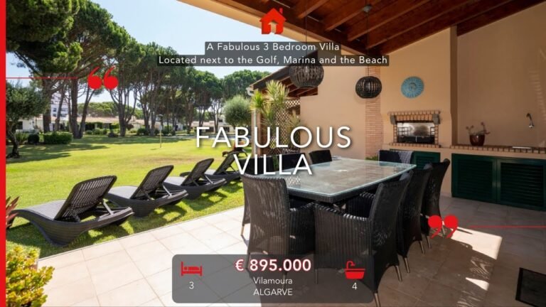 A Fabulous 3 Bedroom Villa next to the Golf, Marina and the Beach – Vilamoura, Algarve – Portugal