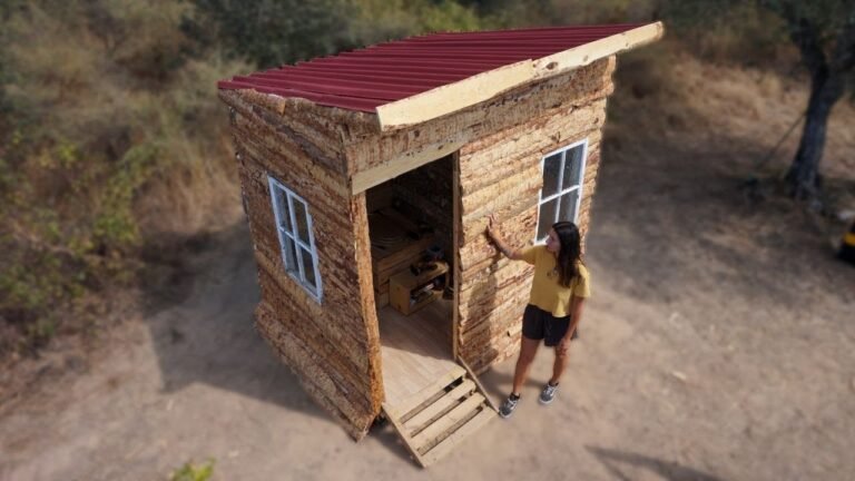 ALONE & OFF-GRID BUILDING a LOG CABIN