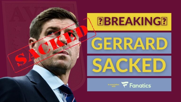 BREAKING: GERRARD SACKED