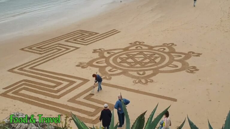 Beach ⛱ Art | very Talented woman 👩 Amazing day at Cascais 💝🏄 Lisbon Portugal 🇵🇹