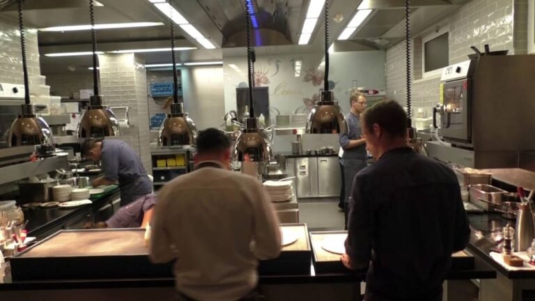 Busy kitchen at Ocean at Hotel Vila Vita Parc in Portugal