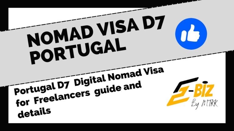 D7 Portugal Nomad digital visa || How to apply for digital Nomad visa || Visa application process