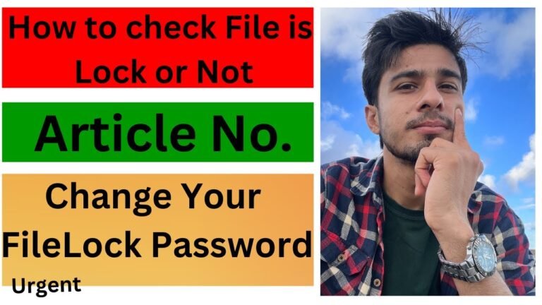 How to Check file lock in Portugal | How to change sef password #portugal #sherazsubhani