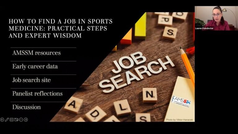 How to Find a Job in Sports Medicine | Early Career Blueprint Series