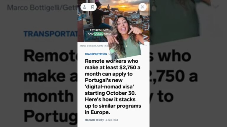 Move to Portugal with the NEW Digital Nomad Visa ✈️ #shorts