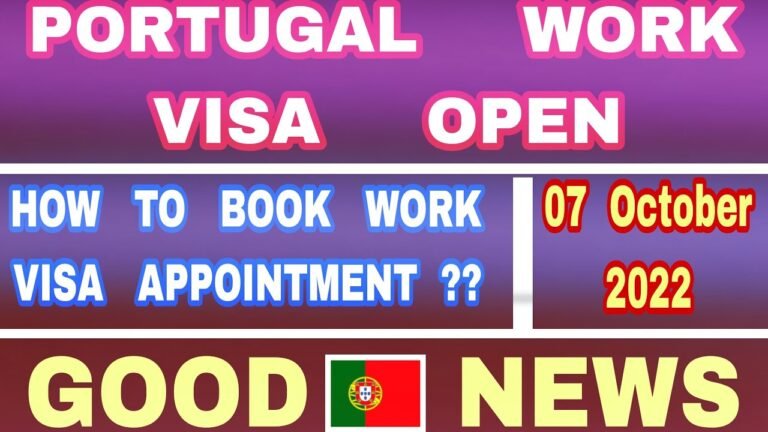 Portugal Work Visa Open From India | Portugal Work Visa 2022 | Portugal Visa For Indian | Portugal