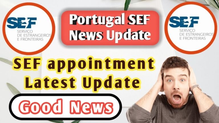 Portugal immigration latest news / SEF appointments opened / family reunification / waqar sahi /