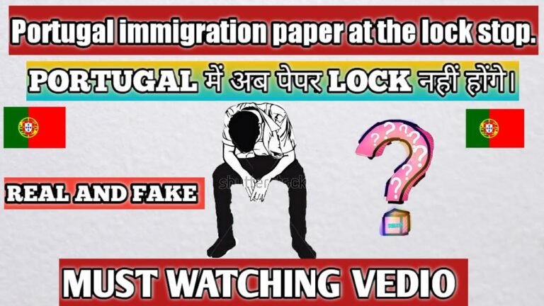 Portugal immigration paper at the lock stop 🛑 || Real VS Fake news#portugal