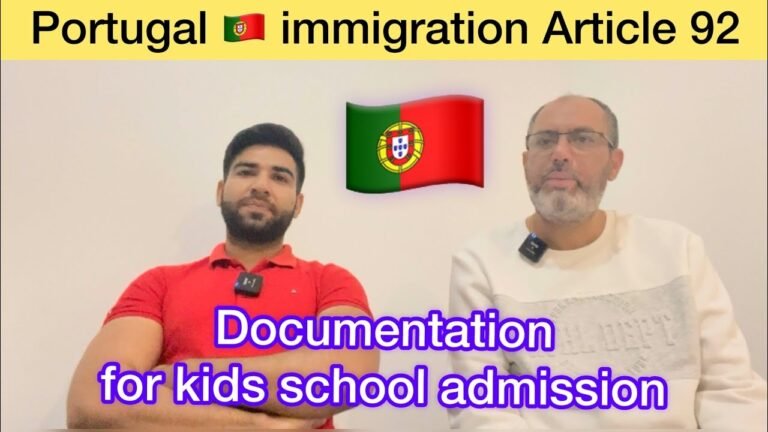 Portugal 🇵🇹 main Bacho ko school k lye kon kon say documents chye | portugal 🇵🇹 immigration