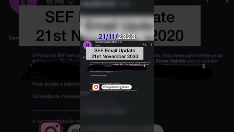 SEF Email update today | Portugal Sef News today | Sef Portugal| Punjabi Portugal Wale #shorts #sef