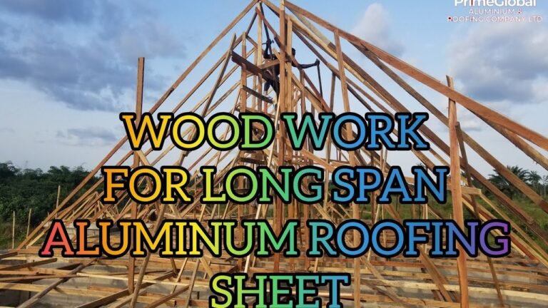 WOOD WORK FOR LONG SPAN ALUMINIUM ROOFING SHEET ON PRECAST PARAPET #BUILDING