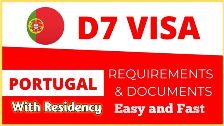 Portugal visa updates 2023 – portugal d7 visa for indians, visa requirements, how to apply d7 visa