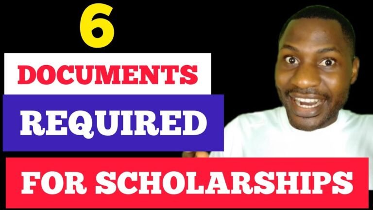 DOCUMENTS REQUIRED WHEN APPLYING FOR ALL SCHOLARSHIPS