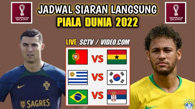 Jadwal Siaran Langsung Piala Dunia Malam Ini ~ PORTUGAL VS GHANA ~ BRAZIL VS SERBIA ~ World Cup 2022