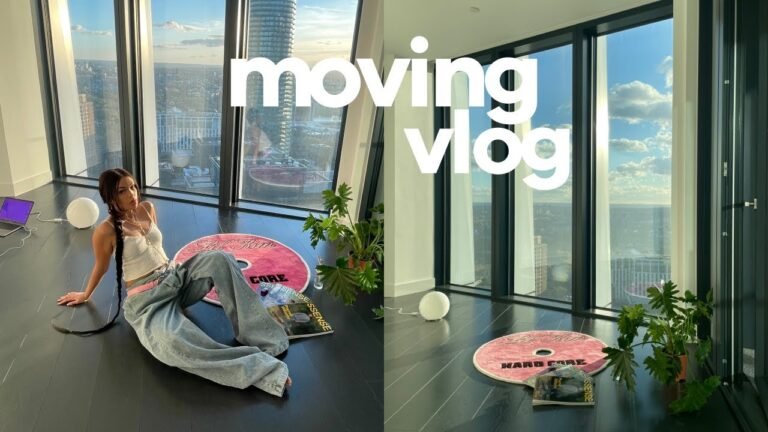 MOVING VLOG 1 | dream empty apartment tour, move in day, homewear unboxing