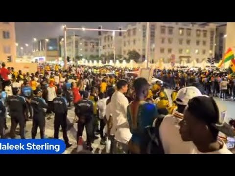 Massive fans today in double tree hotel Qatar waiting for black stars players for Portugal match🇵🇹