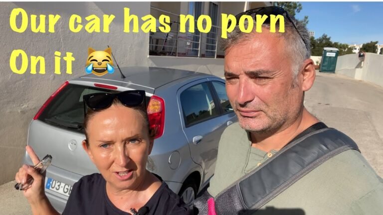 Our car has no porn on it 😹 plus what you need for electricity connecting🇵🇹