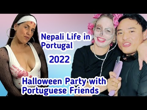 Party With Portuguese Friends | Portugal Ko Sathi Haru Sang Halloween Party | Pasang lama Videos