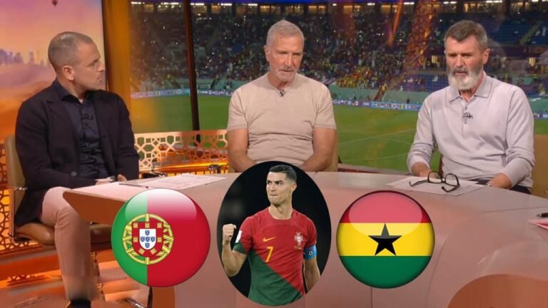 Portugal vs Ghana 3-2 Ronaldo On Fire Goal🔥 Roy Keane And Joe Cole Reacts To Ronaldo