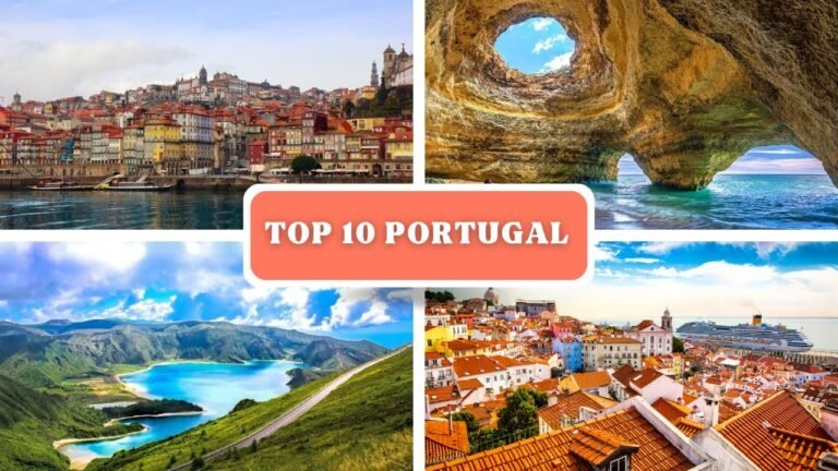Top 10 best places to visit in Portugal #travel #vacation #top10travels￼
