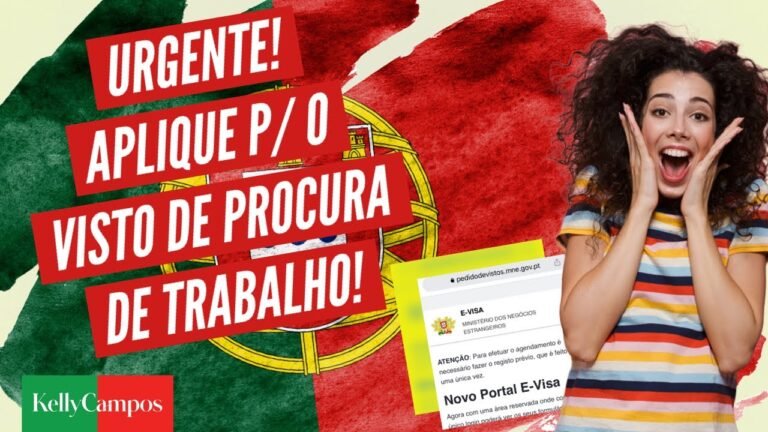 URGENTE! Disponível! Portal E-Visa | Aplique para o Visto de PROCURA DE TRABALHO 😍🇵🇹 #portugal