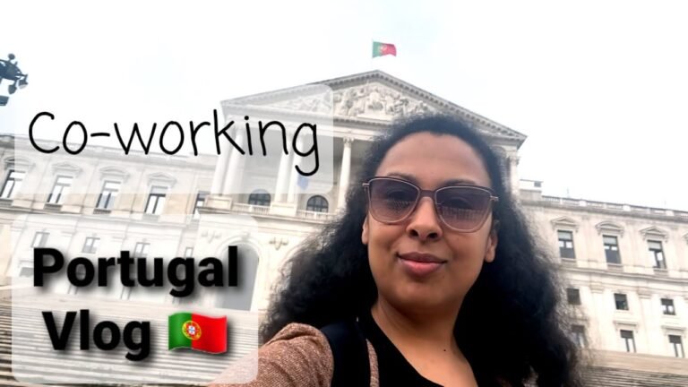 Working remotely while travelling | Co-working 1st time | Portugal Vlog