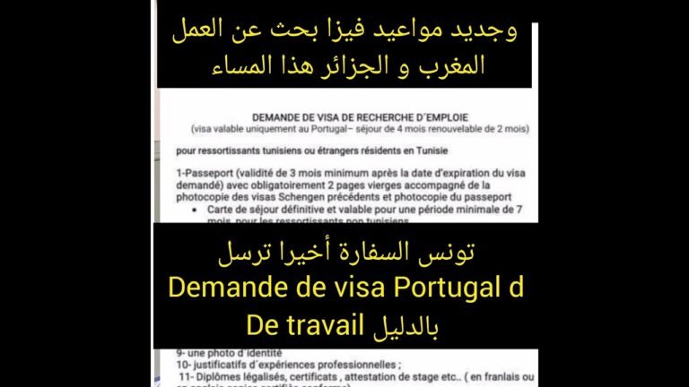 بالدليل القاطع demande Visa de travail في تونس الناس كيطلبو فيزا مواعيد