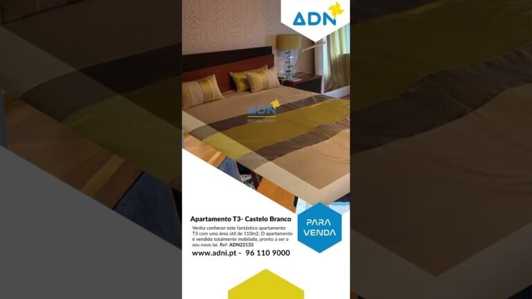 Apartamento T3 com aparcamento para venda na Granja Park – Mobilado – Castelo Branco