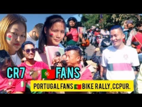 CR7 🐐 Portugal EIMI fans 🇵🇹Ccpur India 🇮🇳 Bike rally for  World Cup 🏆 QATAR 🇶🇦