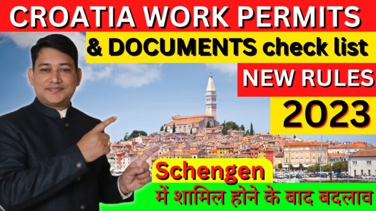 CROATIA WORK PERMITS and REQUIRED DOCUMENTS NEW RULES 2023