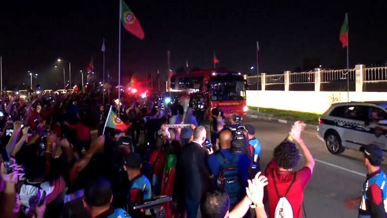 Cristiano Ronaldo and Portugal arrive at their team hotel ahead of FIFA World Cup in Qatar