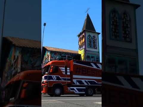 Graffiti House in Olhão Portugal in ETS2 #Shorts