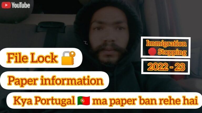 Paper information update. Are immigration stopping in Portugal 🇵🇹. first vlog-1 @its_dosanjh