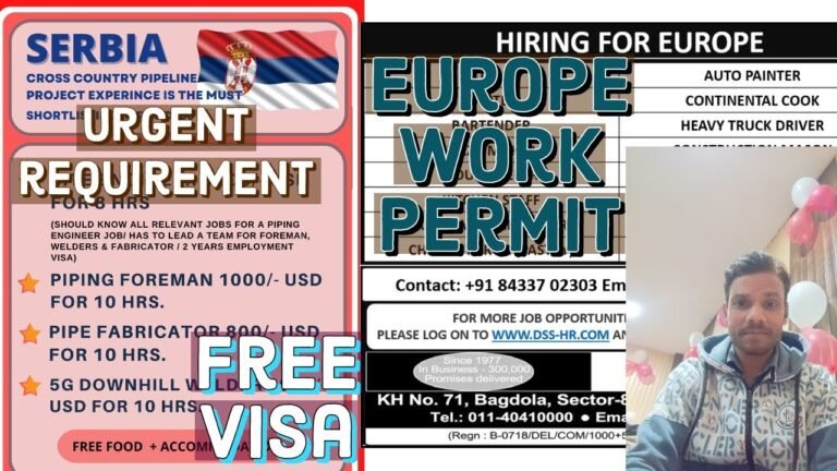 Serbia work permit | Europe work permit 2022 |@Gouri Vlogs