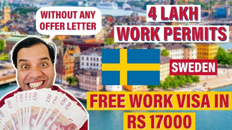 Sweden Work Visa | MOVE to SWEDEN WITHOUT JOB OFFER in just RS 17000