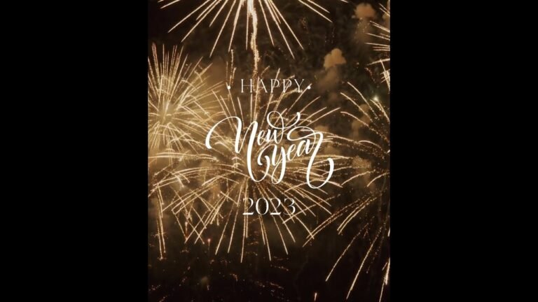 Black and Gold Fireworks Sparkles Happy New Year Mobile Video.mp4